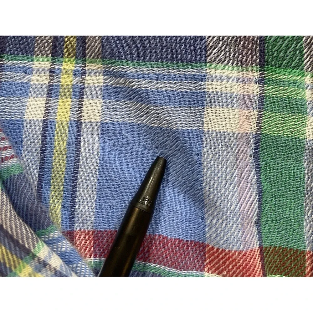 Polo Ralph Lauren Mens Shirt M Plaid Double Layer Lined Long Sleeve Button‎